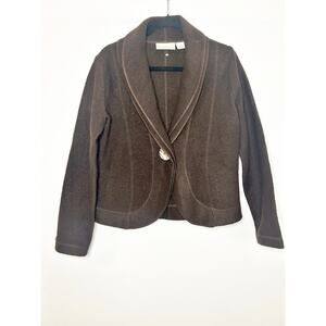 Cambridge Dry Goods 100% Wool Cardigan. Size Petite Large